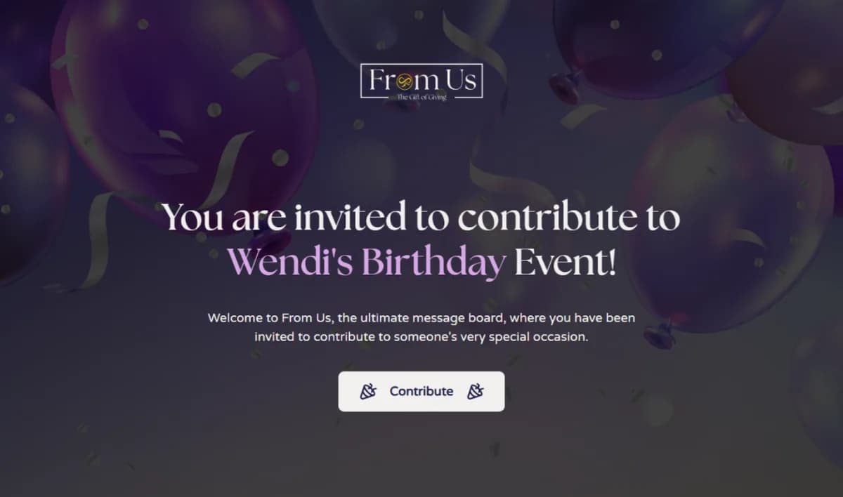 An invitation to contribute to a Celebration Board